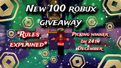 New 100 Robux Giveaway 💸 Rules Explained Youtube