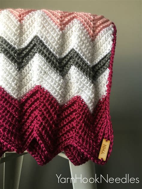 Chevron Crochet Blanket Pattern Crochet Ripple Blanket Chevron Baby