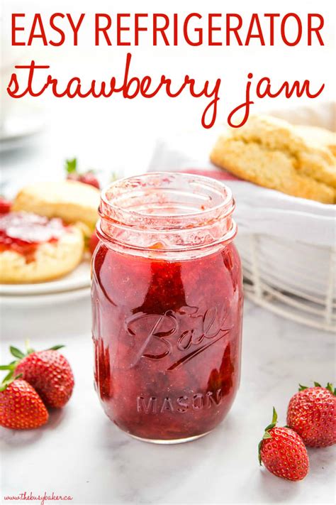 Easy Strawberry Freezer Jam Perfect For Beginners The Busy Baker