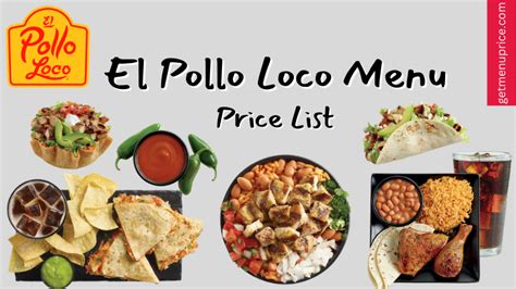 El Pollo Loco Menu Price List USA Updated May 2023