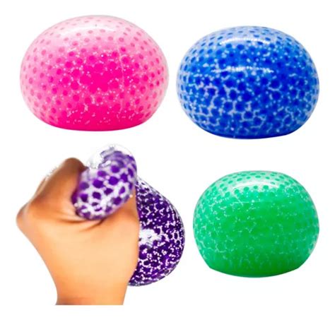 4 Squishy Ball Bubble Pelota Antiestrés Apachurrable Color Envío gratis