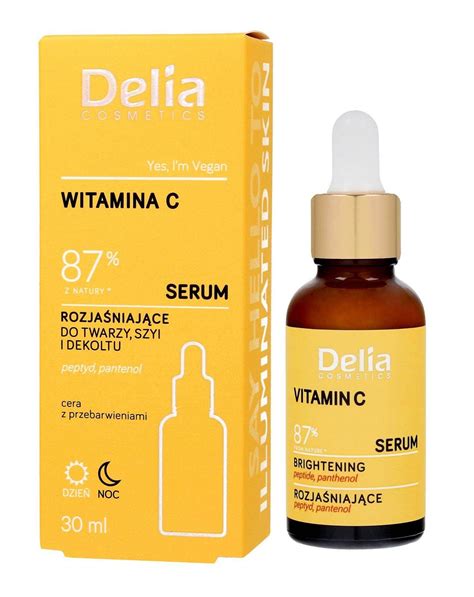 Delia Cosmetics Serum Do Twarzy Szyi I Dekoltu WITAMINA C 87 Z NATURY