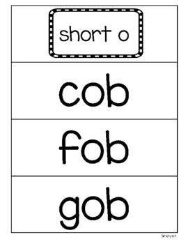 short o phonics cards by Simply 1st | TPT