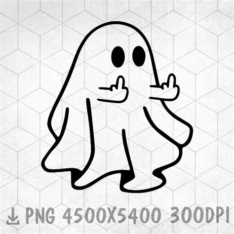 Geist Mittelfinger Png Lustiger Geist Png Halloween Geist Etsy De