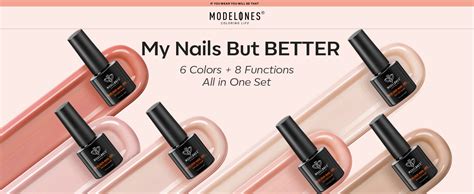 modelones 8 in 1 Aufbaugel FüR GelnäGel 6 Farben Nude Rosa FüR Uv Nagellack NagelverstäRker