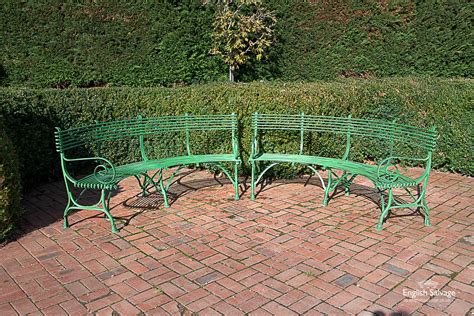 French Arras Style Curved Garden Benches