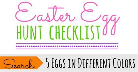 Printable Easter Egg Hunt Checklist A Moms Take