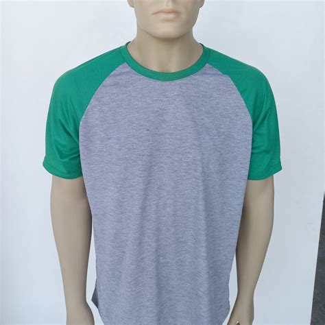 Camiseta Raglan Mescla Manga Verde Poli Ster Shopee Brasil