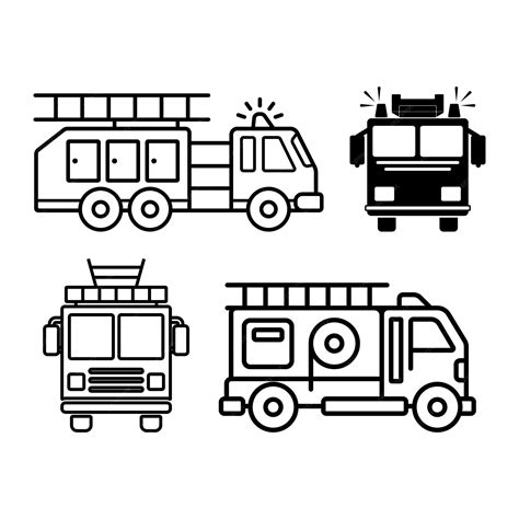 Premium Vector | Fire truck icon vector illustration logo design