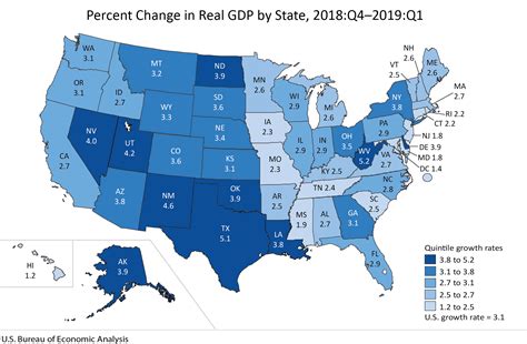 Minnesota had the the 36th fastest growing economy in the United States in the first quarter of ...