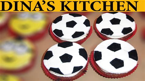 How To Make FOOTBALL BALL FONDANT CUPCAKES YouTube