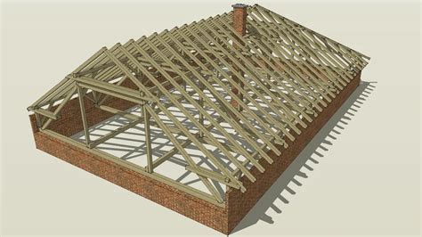 Wooden Roof Construction 3D Warehouse