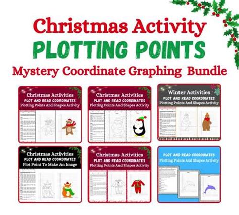 Christmas Winter Plotting Points On The Cartesian Plane Bundle Free Bonus