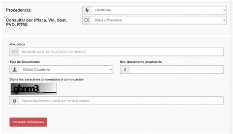 Consultar RUNT Por Placa Ruaf Gov Co