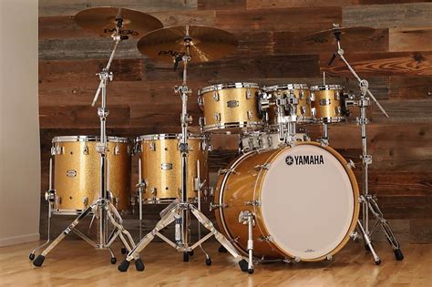 Yamaha Absolute Hybrid Maple 6 Piece Drum Kit Gold Champagne Reverb