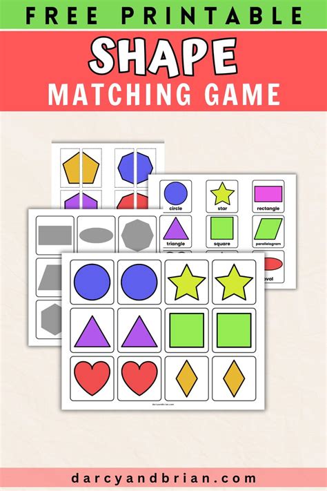 Shape Matching Game Printable | AllFreeKidsCrafts.com