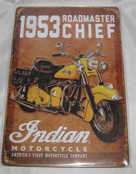 PLAQUE MOTO INDIAN MOTORCYCLE 1953 COLLECTOR95 Collector95