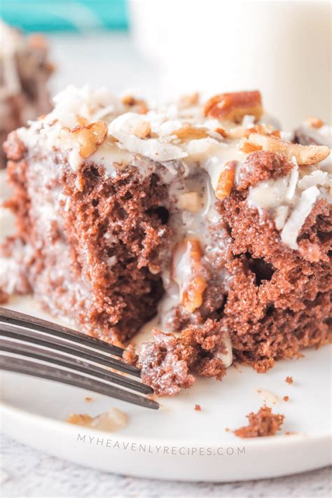 German Chocolate Poke Cake My Heavenly Recipes