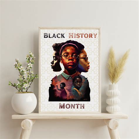 Black History Month Poster Printable Wall Art Decor for Home or ...