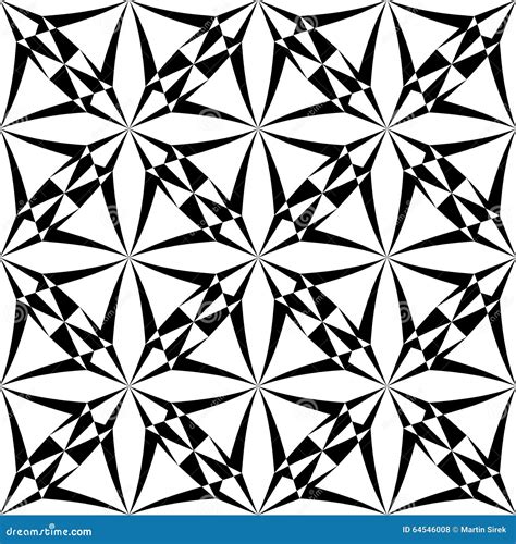 Vector Modern Seamless Geometry Pattern Trippy Black And White