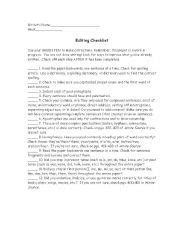 English Worksheets Th Th Grade Editing Checklist Worksheets Library