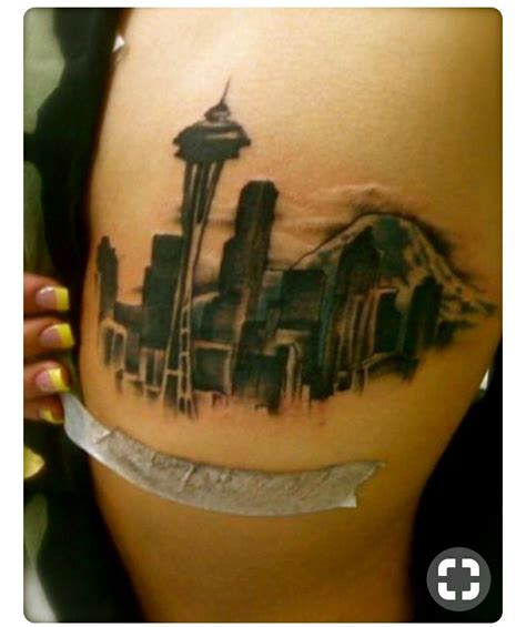 Seattle Skyline Tattoo Seattle Tattoo Beautiful Tattoos Cool Tattoos