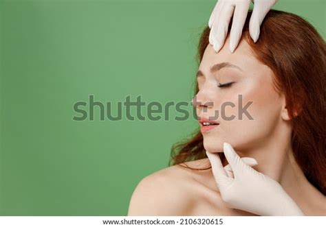 Beautiful Side View Half Naked Topless Stock Photo 2106320615