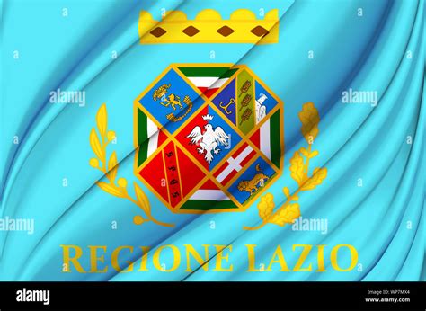 Lazio Waving Flag Illustration Regions Of Italy Perfect For