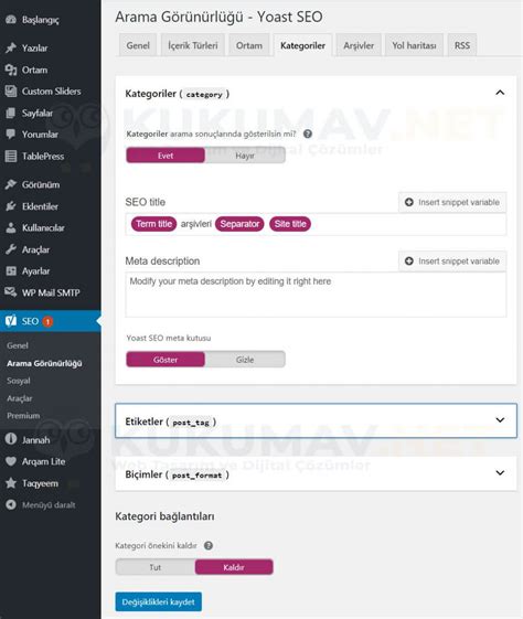 Yoast SEO Ayarları ve Kullanım Rehberi 2024 Kukumav Net
