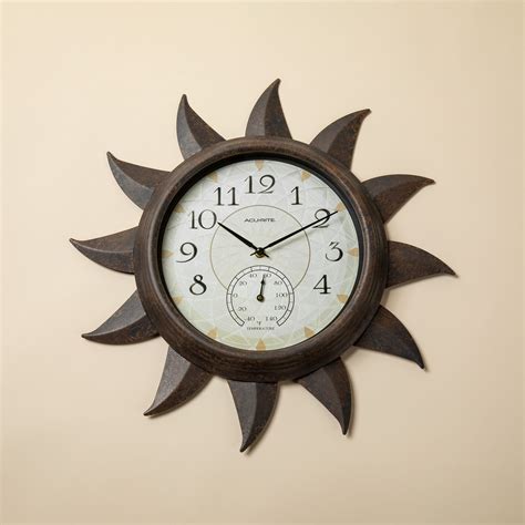 Bronze Indoor/Outdoor Sun Clock & Thermometer | GreaterGood | Reviews on Judge.me