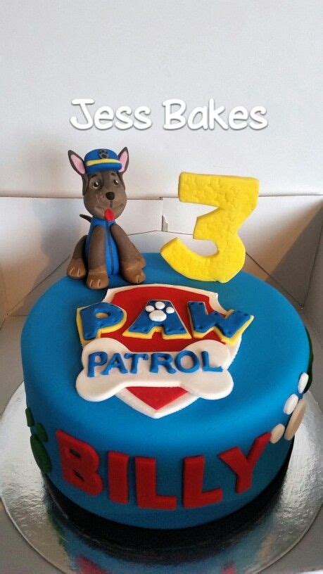 Chase From Paw Patrol Cake By Jess Bakes Jessbakes Net Paw Patrol