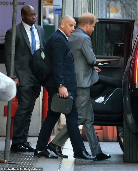 Prince Harry Protected By Armed Bodyguards En Route To The Late Show