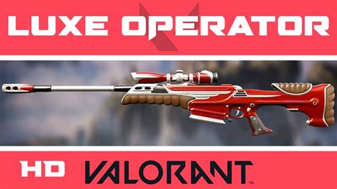 Luxe Operator VALORANT Skin HD Skins Showcase YouTube