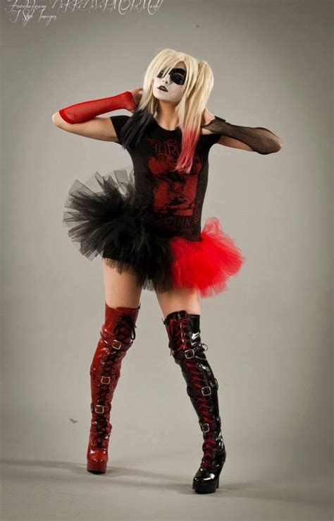 Harley Quinn Adult Tutu Mini Micro Black Red By Sistersofthemoon