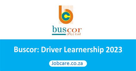 Buscor Driver Learnership 2023 Jobcare