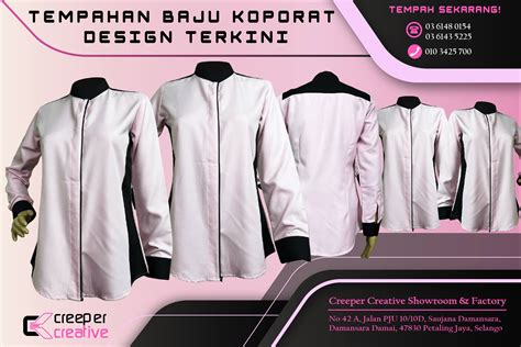 Creeper Creative Menyediakan Uniform Korporat Seragam Custom Made Yang