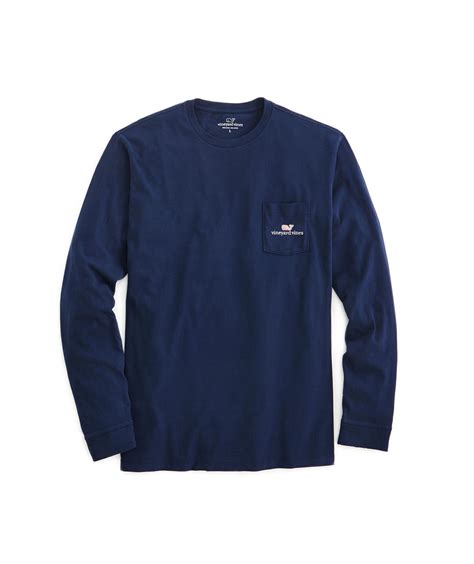 Mens T Shirts Long Sleeve Vineyard Vines Logo Graphic T Shirt