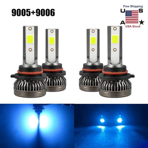 Lnkoo 8000k 60w 12000lm Extremely Bright Blue Headlights9005 9006 Led Headlight Bulbs Hb3