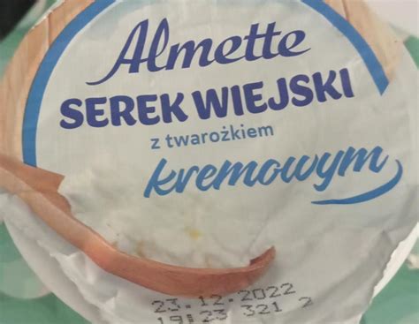 Almette Serek wiejski z twarożkiem kremowym 150 g kalorie kJ i