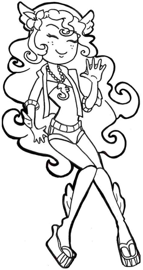 Monster High Coloring Pages Lagoona Blue Coloring Home