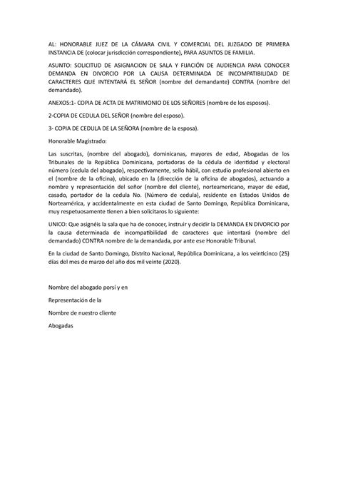 Solicitud Asignación DE SALA Y Fijacion DE Audiencia AL HONORABLE