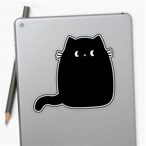 Cute Black Cat Sticker | Black cat sticker, Black cat, Cat stickers