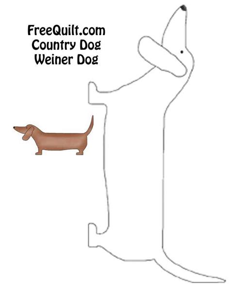 Weiner Dog Outline Black And White Outline Of Weiner Dog Sewing