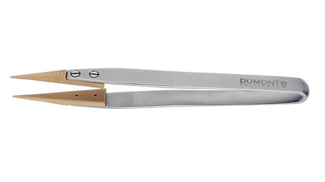 Dumont Dumoxel Tweezers With Wood Tips Fine Points Stainless Steel