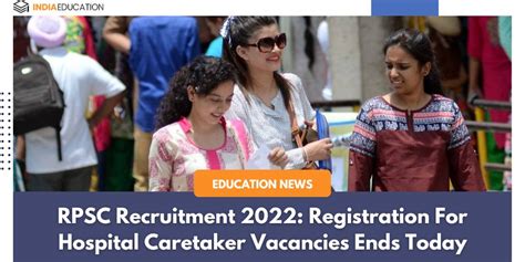 Rpsc Recruitment Registration For Hospital Caretaker Vacancies