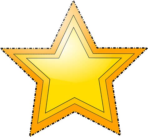 Gold Star Clip Art Stars Shapes Png Download 640593 Free