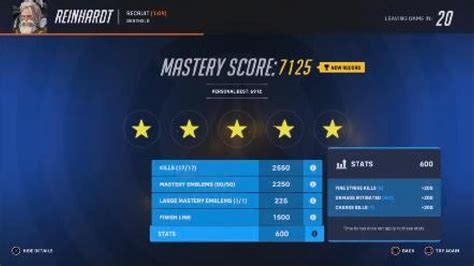 Ow Hero Mastery Reinhardt Recruit Star Rank Score Youtube