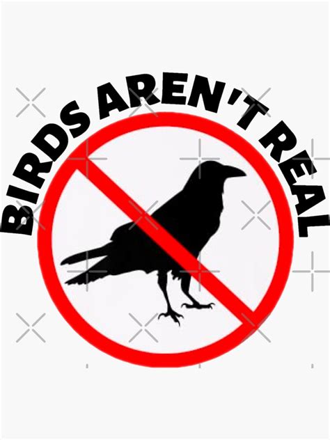 Birds Arent Real Sticker Sticker For Sale By Owen Garcia Redbubble