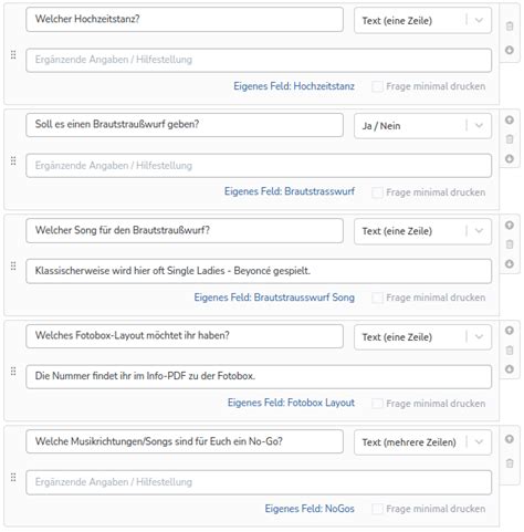 Fragebogen Antworten In Eigene Felder Bertragen Bookitup