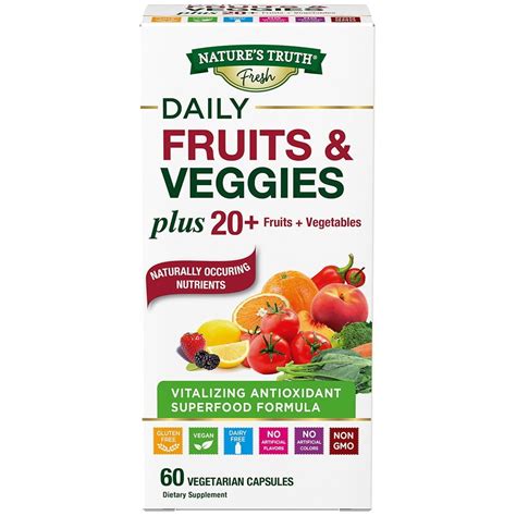 Natures Truth Super Fruits And Veggies Capsules 60 Count